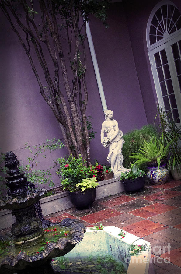 French Quarter Courtyard Photograph by Jeanne  Woods