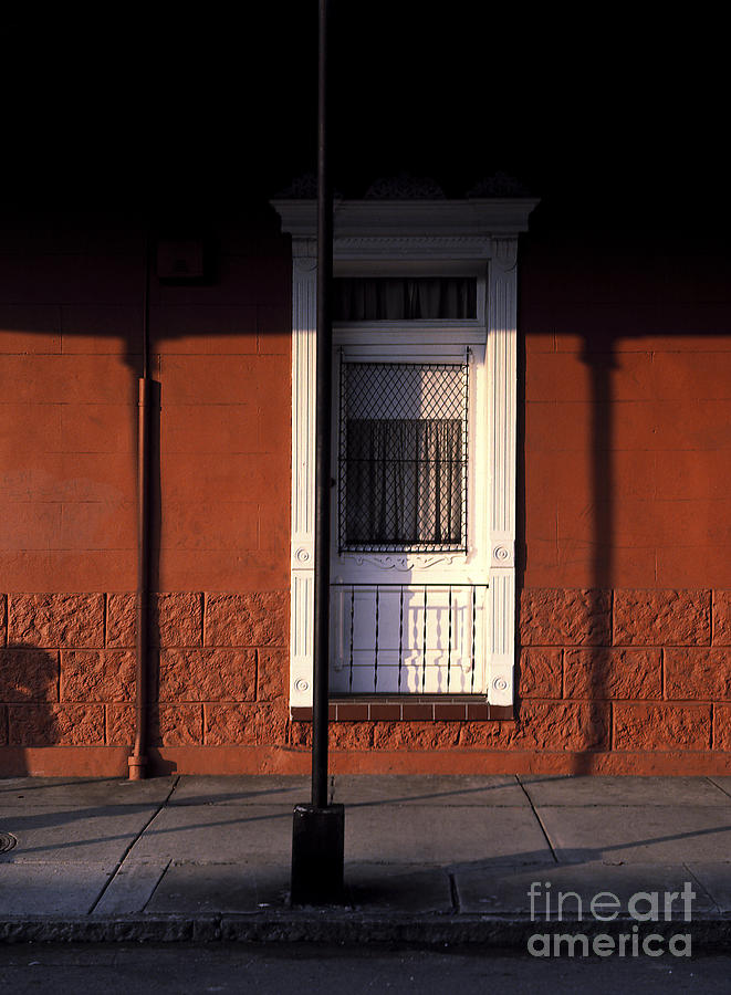 New Orleans Photograph - French Quarter door and shadows New Orleans by Mike Nellums