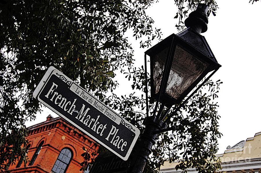 French Quarter French Market Street Sign New Orleans