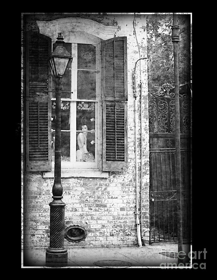 French Quarter lady in window Photograph by Jeanne  Woods