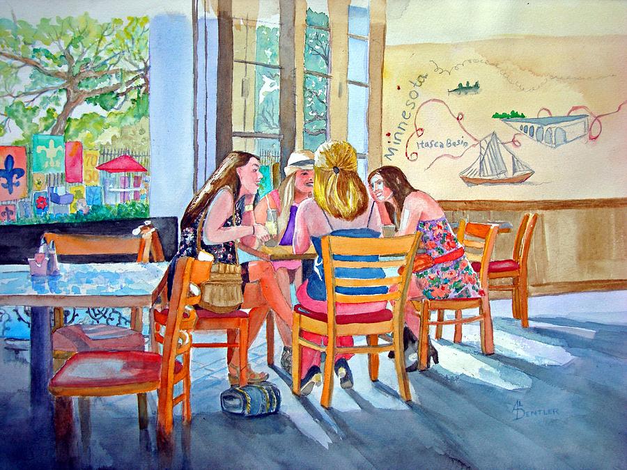 New Orleans Painting - French Quarter Visitors by Anne Dentler