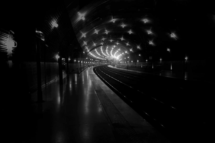 Train Photograph - French Train Stop by Cecil Fuselier