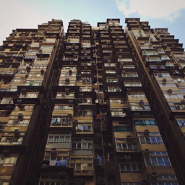Architecture Photograph - Frenzied Fortress // #mongkok #hk by Kevin Mao