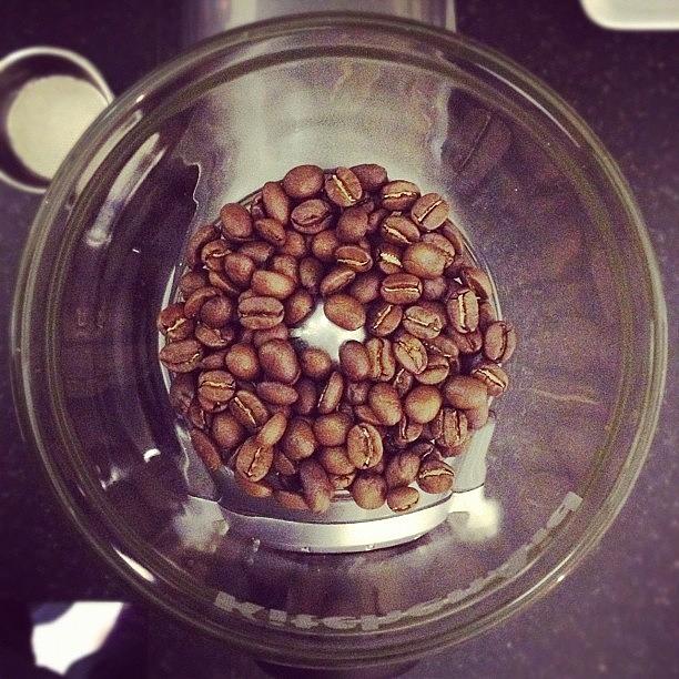 Coffee Photograph - Fresh Beans #coffee #grinder #burr by Joe Trethewey