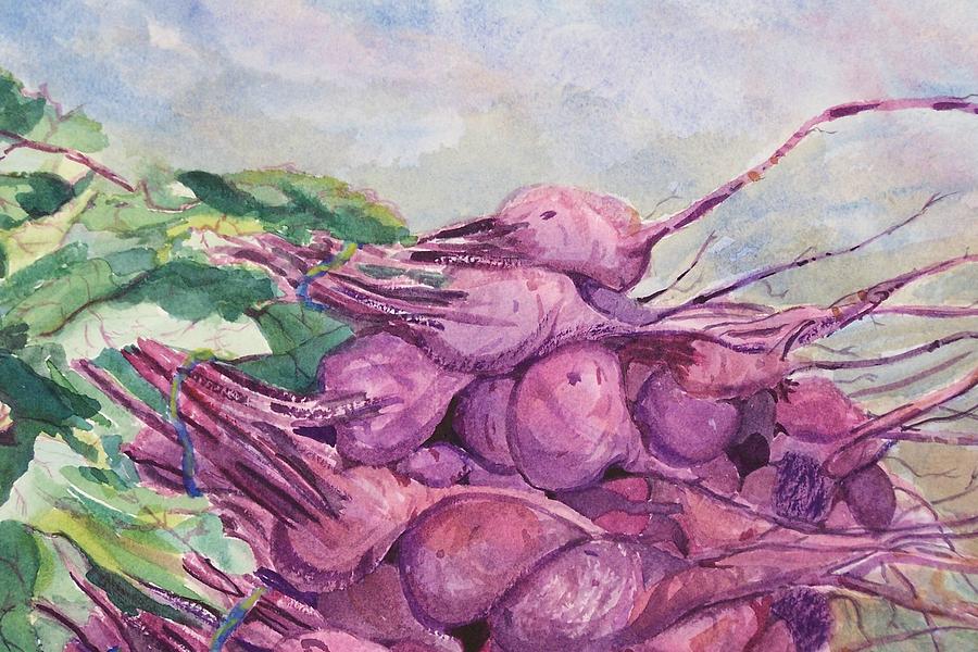 Nature Painting - Fresh Beets by Barbara McGeachen