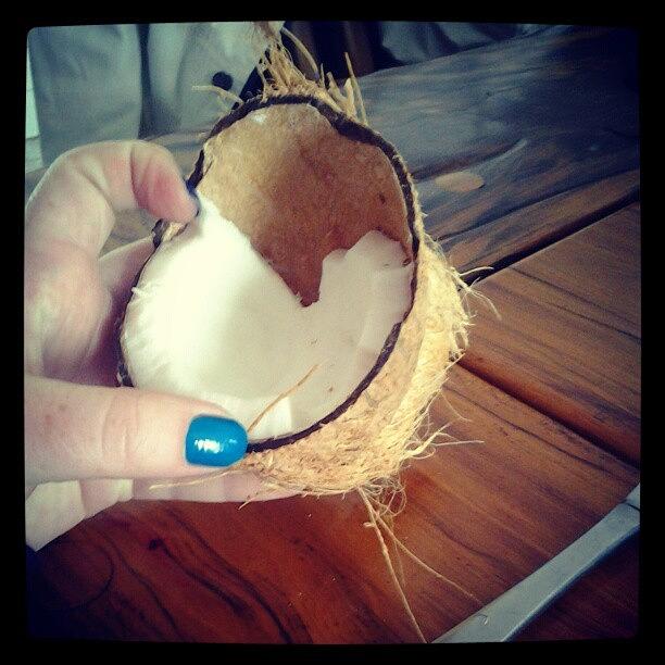 Fresh Coconut For Lunch. Yummy! Photograph by Coral-Leigh Stuart-deLange