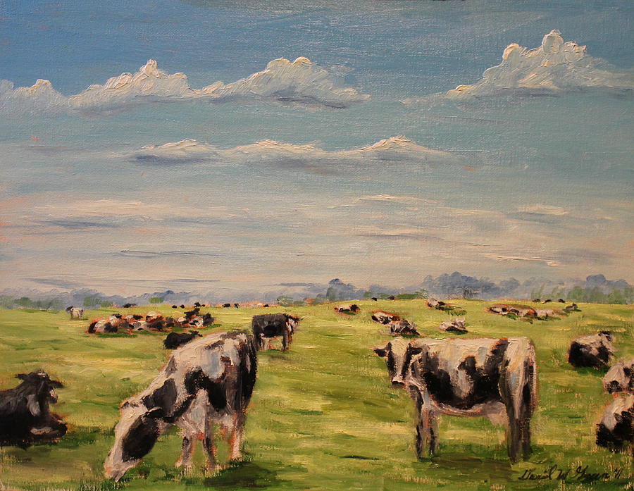 Fresh Grass Painting by Daniel W Green