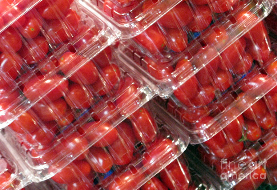 Vegetable Photograph - Fresh market series. Towers of tomatoes. by Ausra Huntington nee Paulauskaite