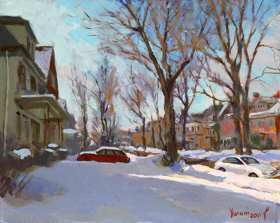 Buffalo Painting - Fresh Snow by Ylli Haruni