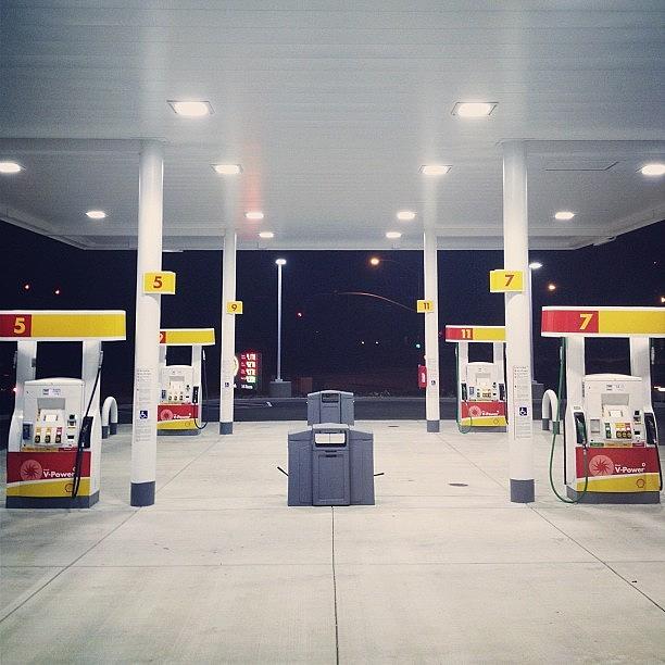 Architecture Photograph - Freshly Born Gas Station by Kevin Mao