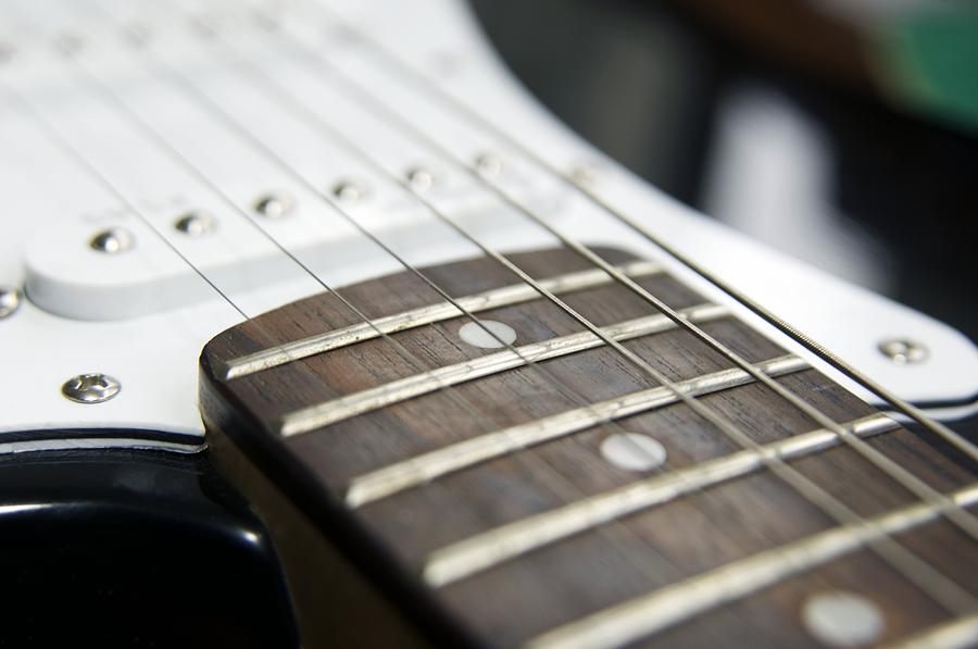 Frets On An Electric Guitar Photograph by Johnny Greig Fine Art America