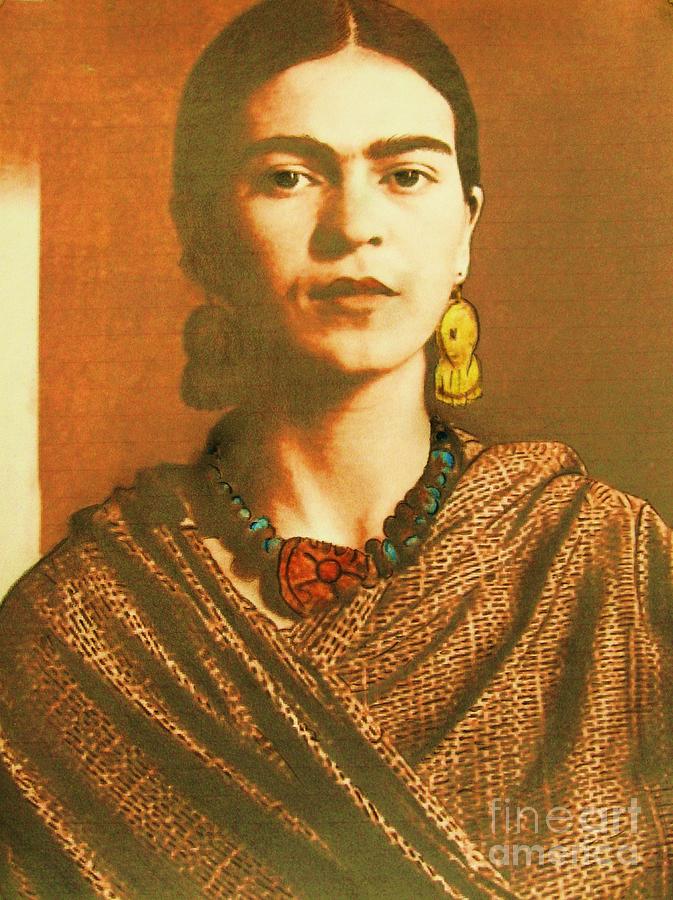 Frida In Sepia Two Painting by Thea Recuerdo