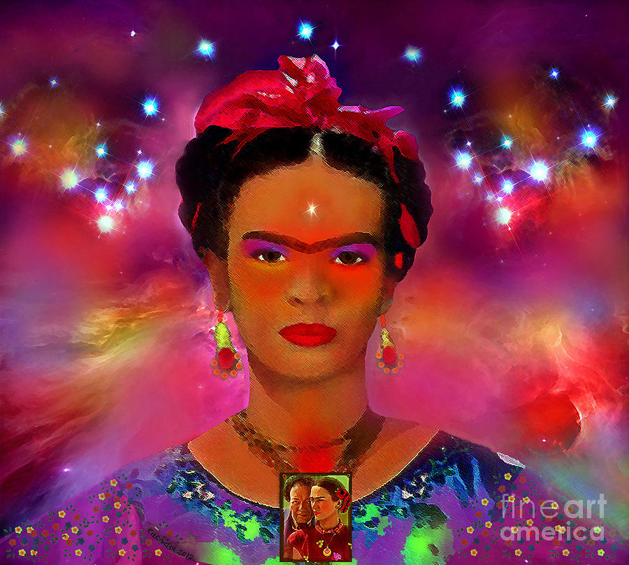 Frida In The Sky With Diamonds Painting by Mucha Kachidza