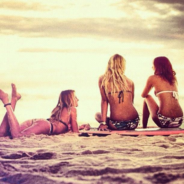 Cool Photograph - #friends #girls #sand #ocean #beach by Isidora Leyton