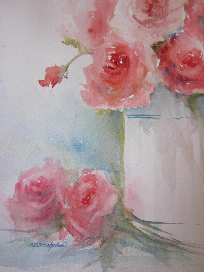 Friendship Roses Painting by Sandra Strohschein