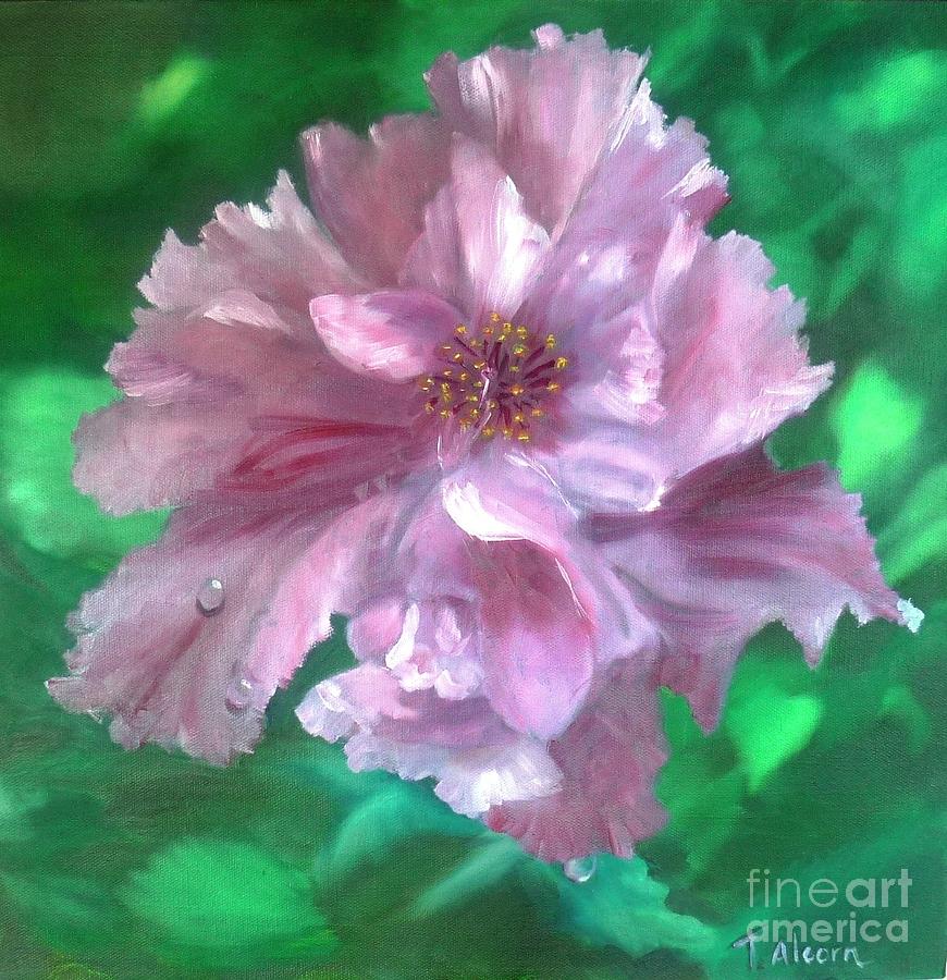 Frilly Hibiscus Painting by Therese Alcorn
