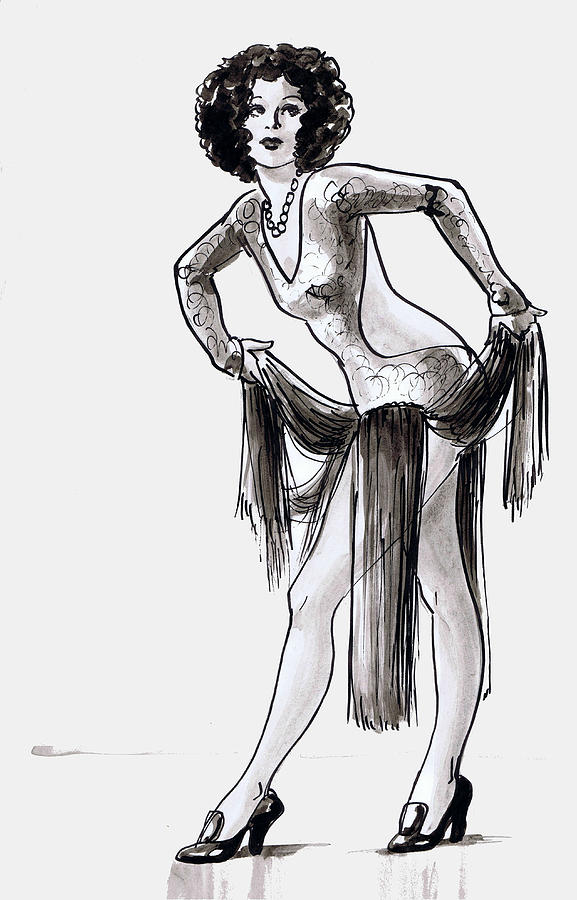 Movie Drawing - Fringed Dancer by Mel Thompson