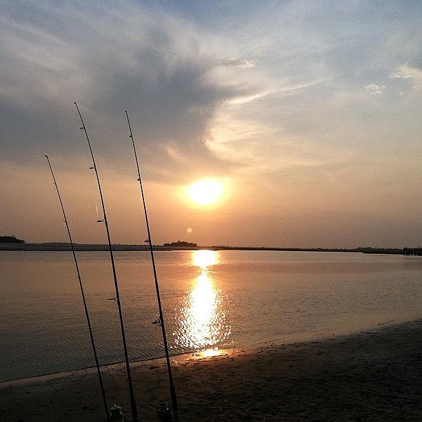 Sunset Photograph - Fripp Fishing by Michael Story