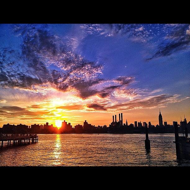 Sunset Photograph - From The B Side. #brooklyn #nyc #sunset by Rachel Fox Burson