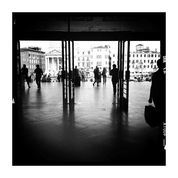 Blackandwhite Photograph - From The #venice Raylway Station by Wilder Biral