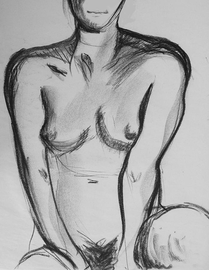 Nude Drawing - Front by Karen Agni-Kratzer