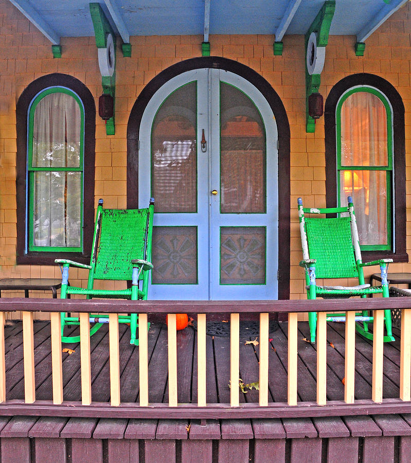 Front Porch Marthas Vineyard Photograph by Dave Mills