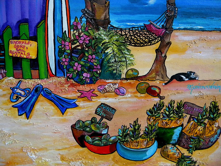 Front Right Corner Of Painting Commission Sample Painting by Patti Schermerhorn