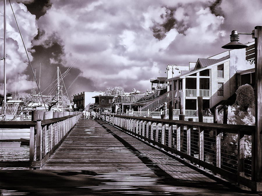 Front Street Boardwalk - Infrared Photograph by Bill Barber