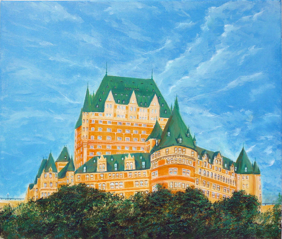 Castle Painting - Frontenac Chateau by Jean Dore