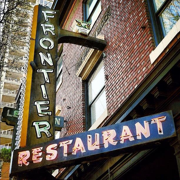 Sign Photograph - Frontier Restaurant by T Catonpremise