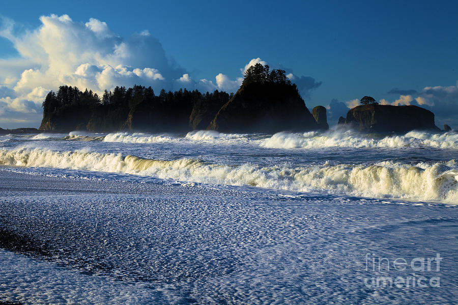 Frothy Waves At Olympic Photograph by Adam Jewell