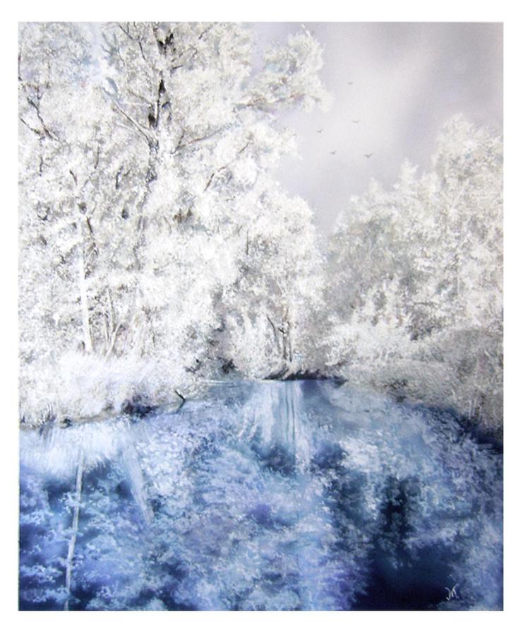 Winter Painting - Frozen Beauty by Maria Varga-Hansen