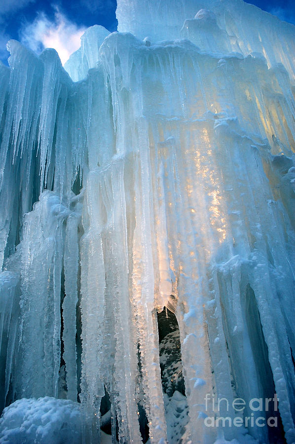 Winter Photograph - Frozen Falls by Anjanette Douglas