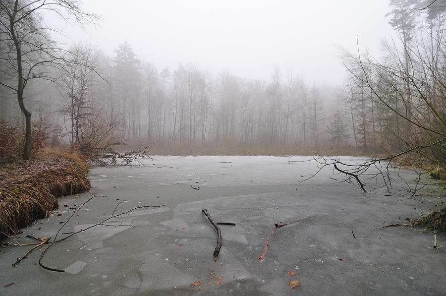 Frozen lake in winter Photograph by Matthias Hauser