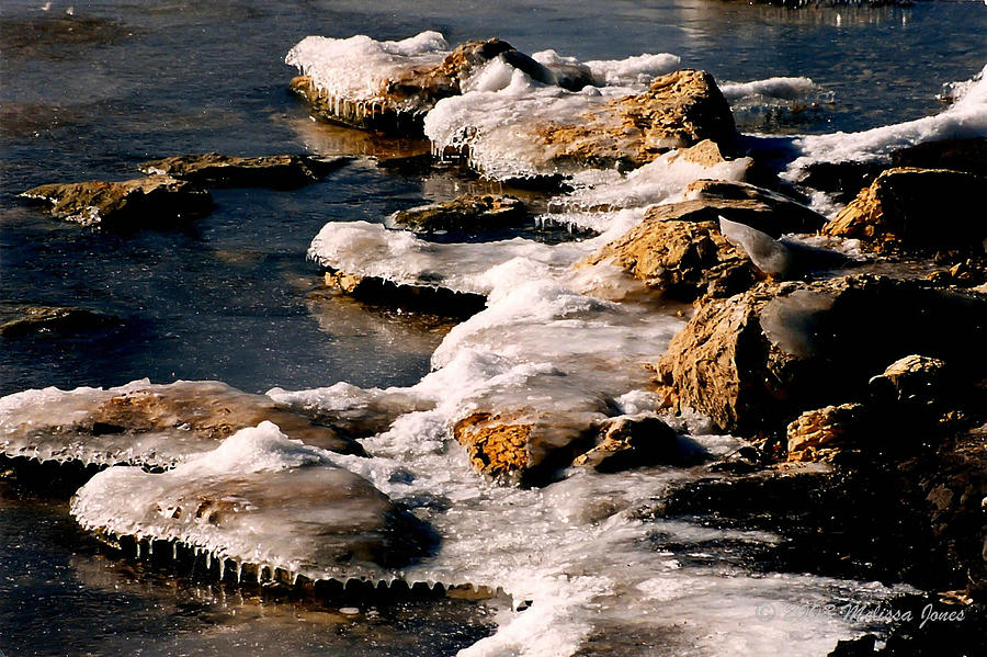 Frozen Rocks Abstract Photograph by Melissa Jones