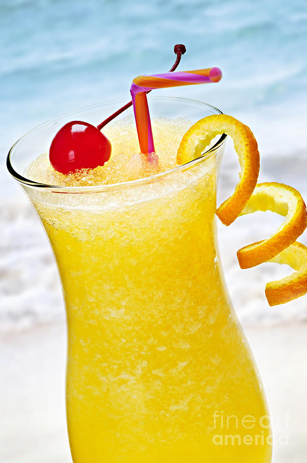 Juice Photograph - Frozen tropical orange drink by Elena Elisseeva