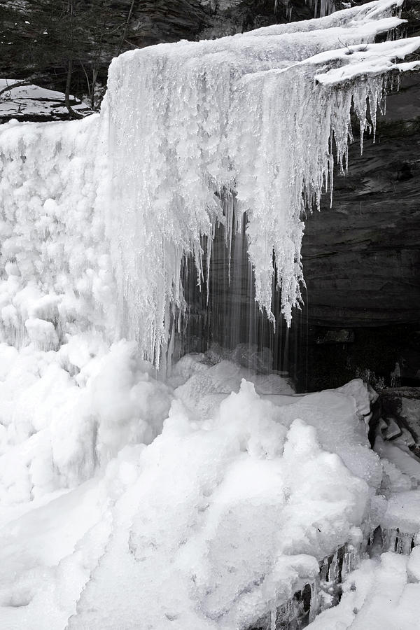 Frozen Winter Waterfall Photograph by Lone Palm Studio