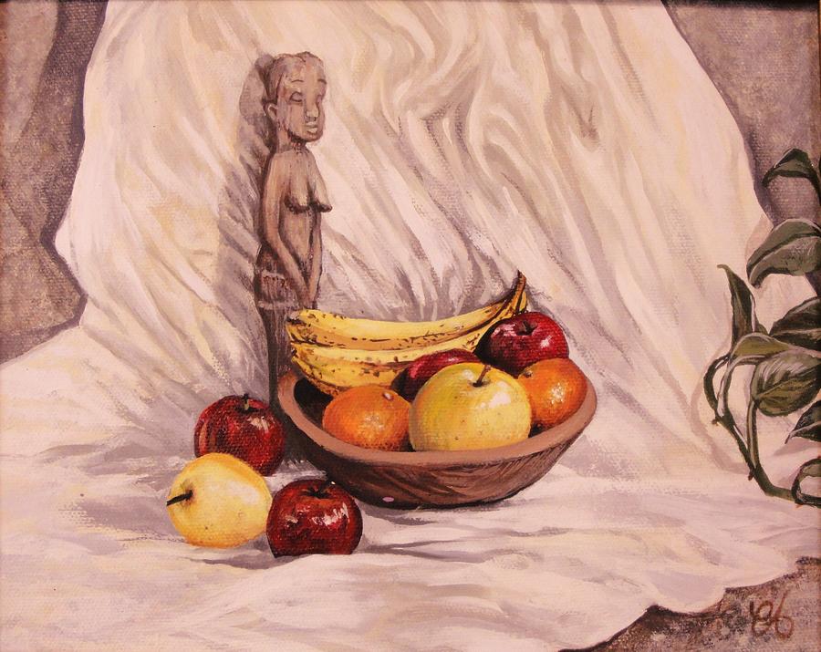 Still Life Painting - Fruit Godess by Carrie Auwaerter