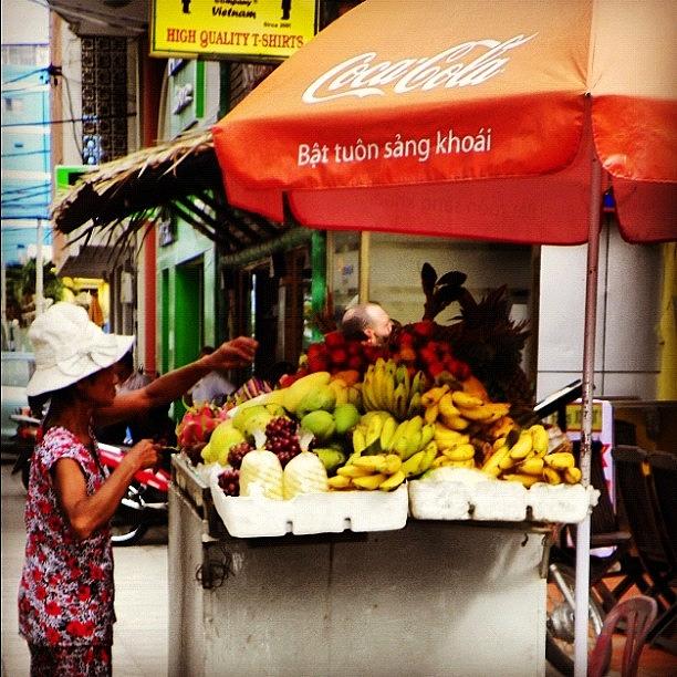 Fruit Photograph - Fruit Stall In Nha Trang. #fruit by Richard Randall