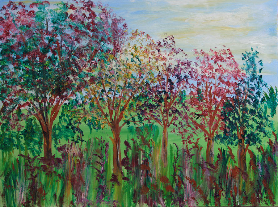 Fruit Trees Painting by James Bryron Love