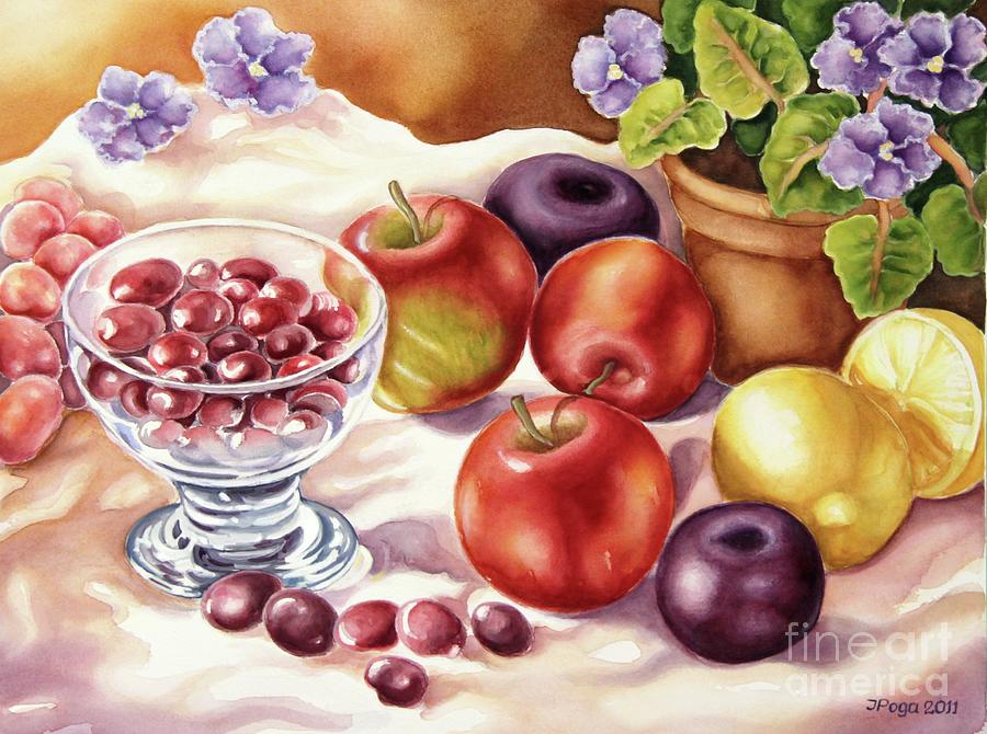 Fruits and Berries Painting by Inese Poga