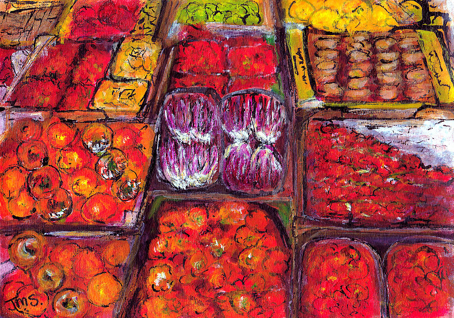 Frutta Rossa Italy Painting by Jackie Sherwood