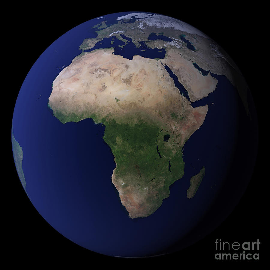 Full Earth Showing Africa, Europe, & Photograph