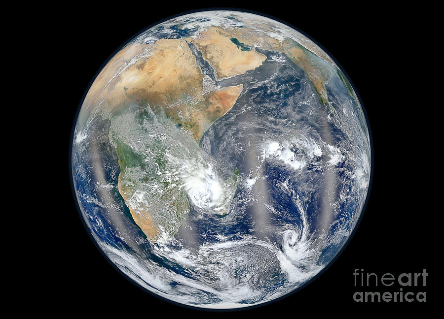Full Earth Showing The Eastern Photograph by Stocktrek Images