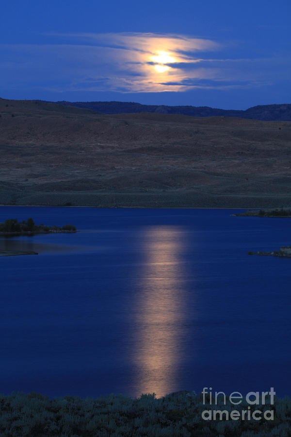 Full Moon over Boulder Lake Photograph by Edward R Wisell
