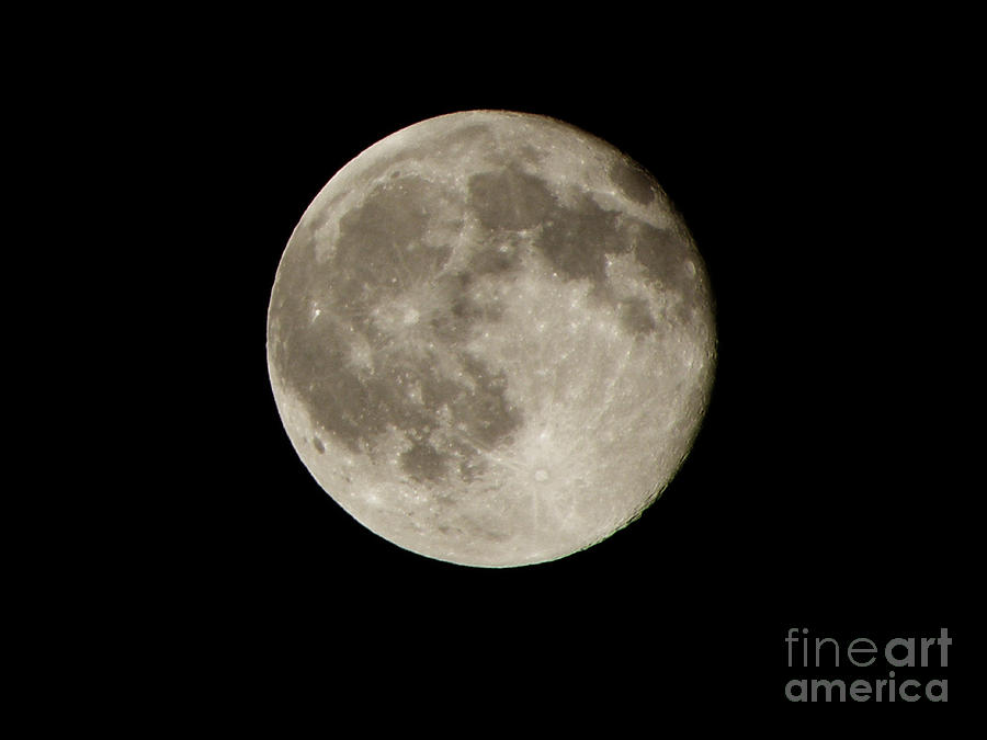 Space Photograph - Full Moon  by Pixel  Chimp