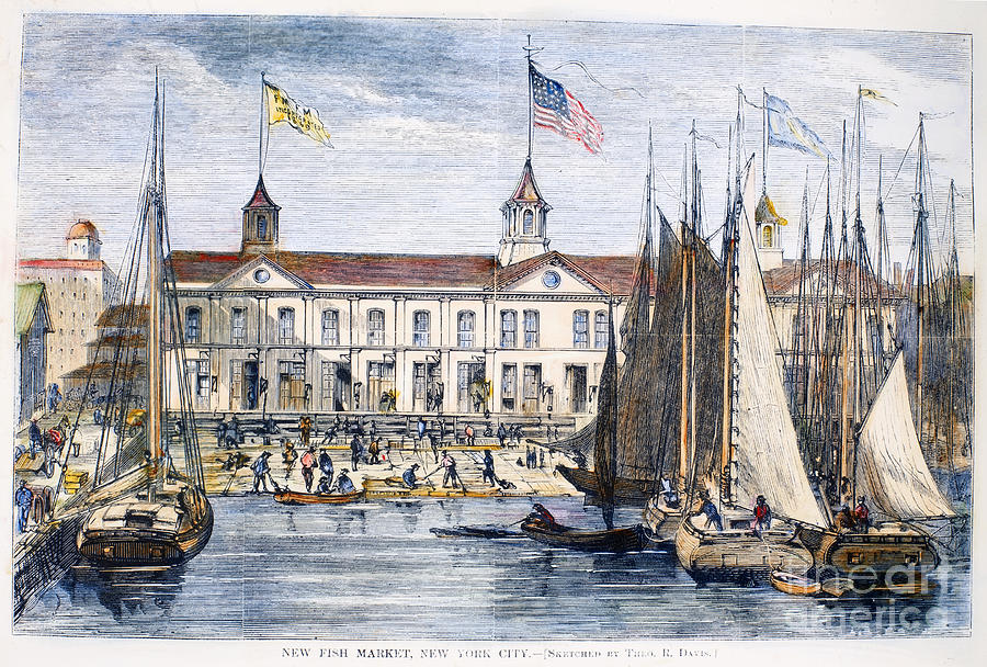 Fulton Fish Market, 1869 Photograph by Granger