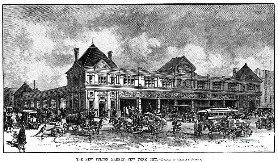 Fulton Fish Market, 1882 Photograph by Granger