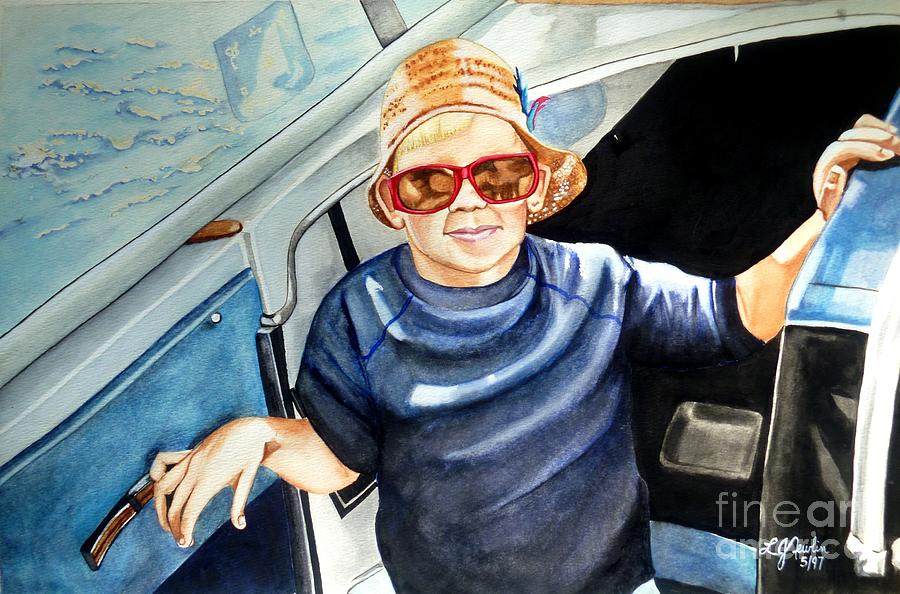 Fun on Grandpas Boat Painting by Linda Gustafson-Newlin