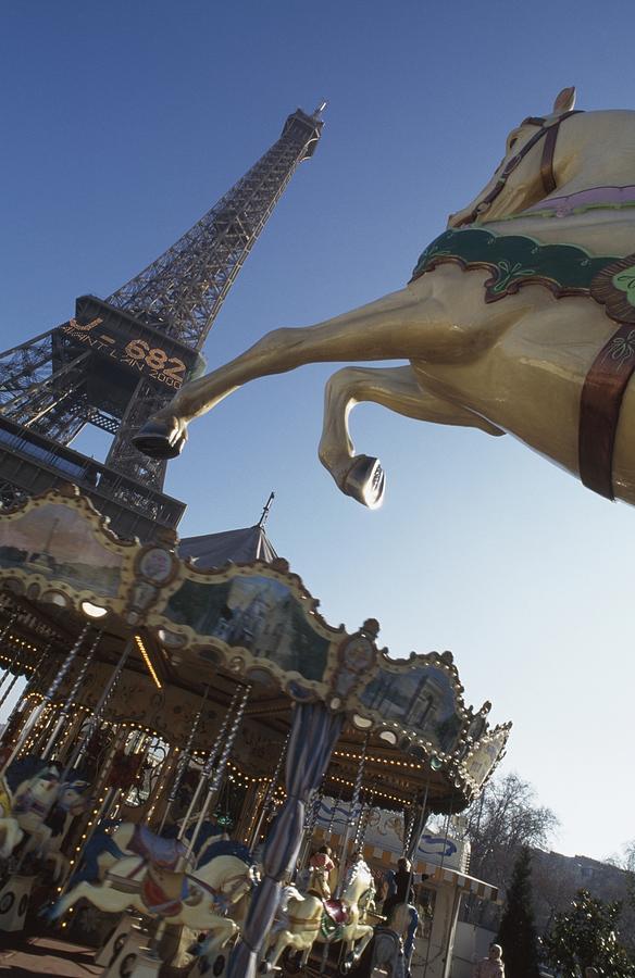 Funfair Near Eiffel Tower Photograph by Axiom Photographic